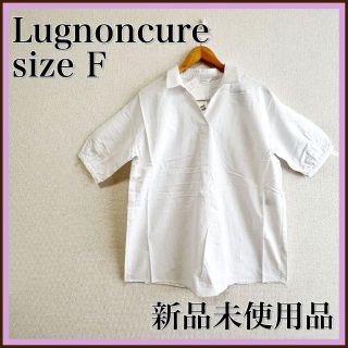 ルノンキュール(Lugnoncure)のタグ付き⭐️Lugnoncure ルノンキュール　トップス　半袖　ブラウス　白(シャツ/ブラウス(長袖/七分))