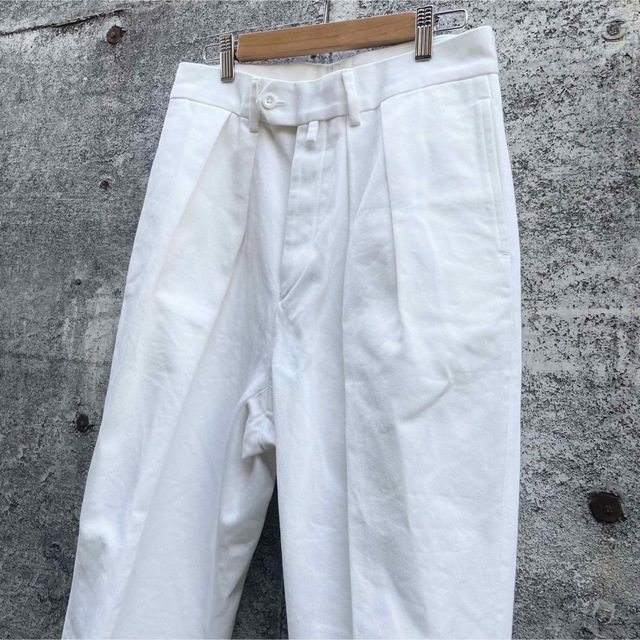 neat ニート katsuragi コットン ワイドパンツ スラックス 白