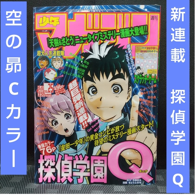 週刊少年マガジン 2001年25号※探偵学園Q 新連載 さとうふみや※空の昴