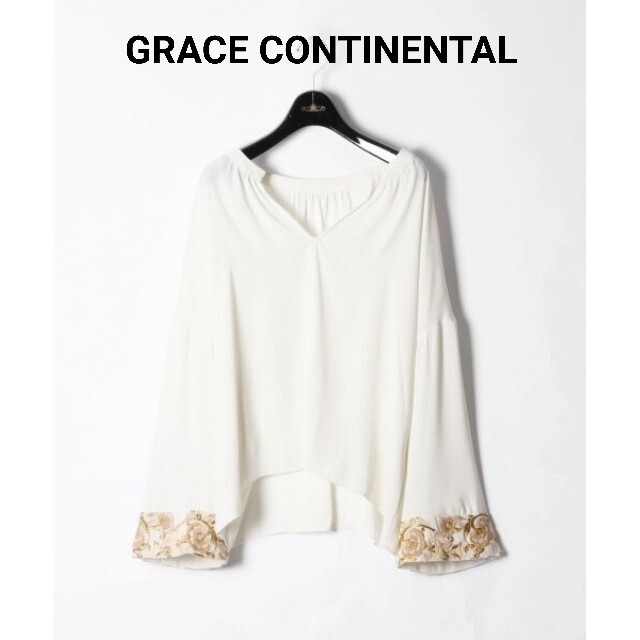 GRACE CONTINENTAL - グレースコンチネンタル カフ刺繍トップス 36 ...