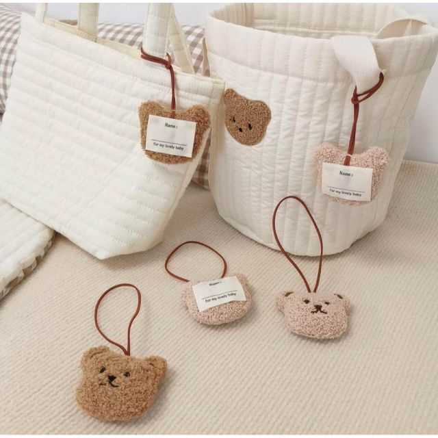 ✨2個セット✨ くま ネームタグ ネームチャーム キーホルダー マザーズバッグの通販 by ange ♡select shop|ラクマ ネームチャーム キーホルダー 通園バッグ マザーズバッグ