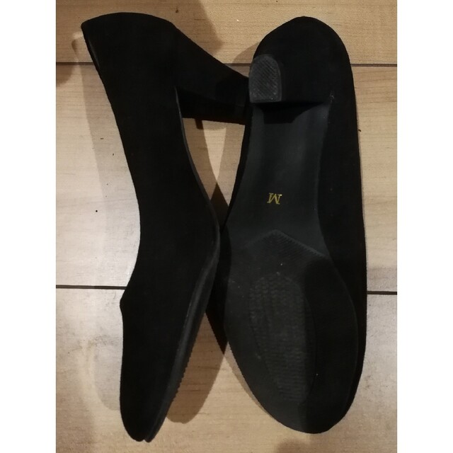 あみこ様専用　パンプス　黒　スエード調 レディースの靴/シューズ(ハイヒール/パンプス)の商品写真