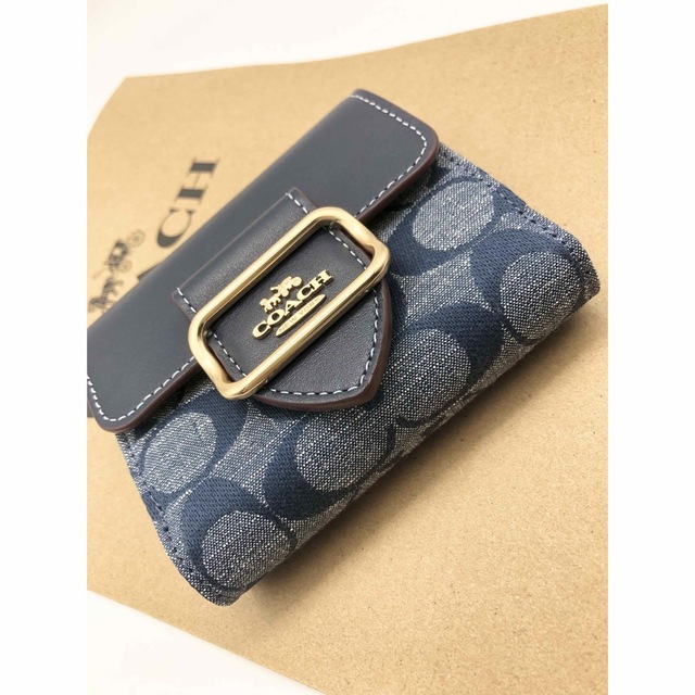 新品　コーチCOACH  スモール リストレット シグネチャー デニム