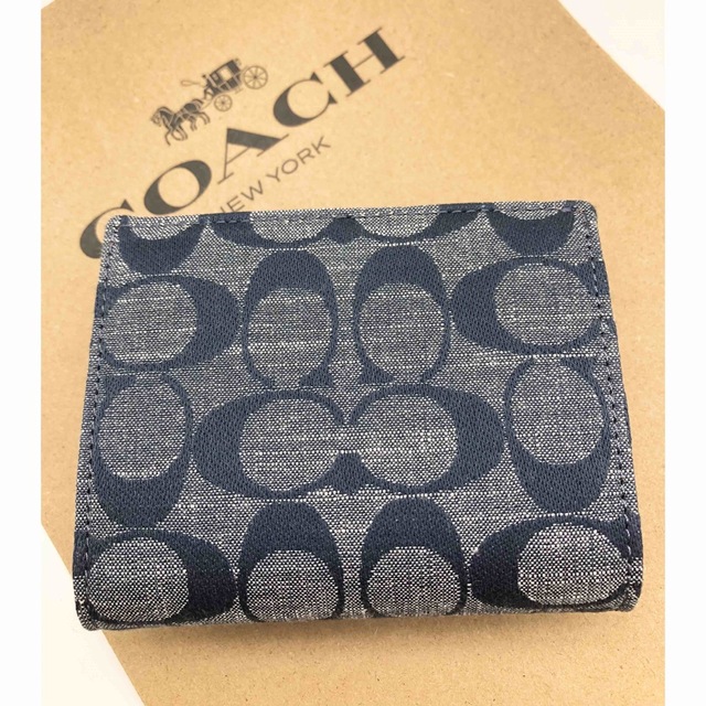 COACH(コーチ)の【COACH☆新品】デニム！スモール モーガン ウォレット・シグネチャー！ レディースのファッション小物(財布)の商品写真