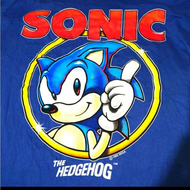 ソニック・ザ・ヘッジホッグのレア入手困難Tシャツ ・USA製・サイズL