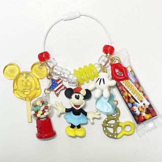 ディズニー(Disney)のレトロPOP🇺🇸な ねずみの女の子🐹🎀キーホルダー✨ (キーホルダー/ストラップ)