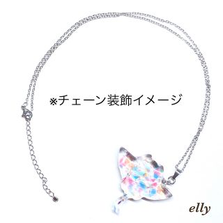 琉球ガラス 泡ミント マンタ 向日葵 レジン サージカルステンレス ネックレス