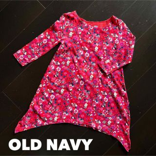 オールドネイビー(Old Navy)のオールドネイビー 110cm 花柄 変形ヘムラインワンピース(ワンピース)