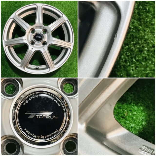 BRIDESTONE TOPRUN15×5.5J 4H-100 アクア、カローラ 自動車/バイクの自動車(ホイール)の商品写真