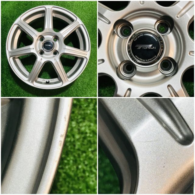 BRIDESTONE TOPRUN15×5.5J 4H-100 アクア、カローラ 自動車/バイクの自動車(ホイール)の商品写真