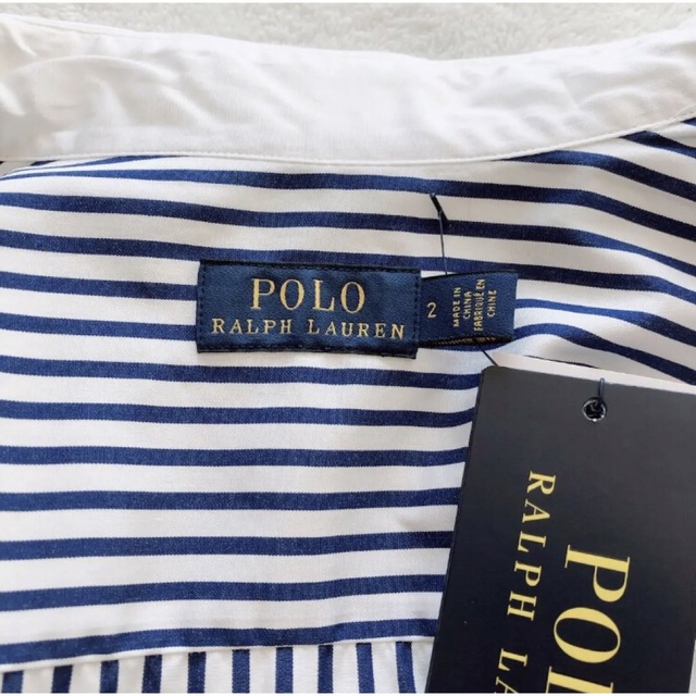 完売 RALPH LAUREN ラルフローレン ストライプ シャツ ワンピース