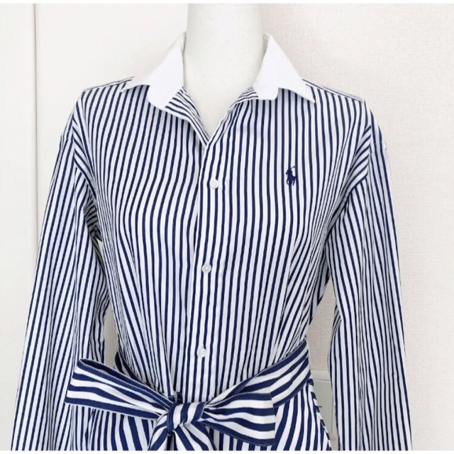 完売 RALPH LAUREN ラルフローレン ストライプ シャツ ワンピース