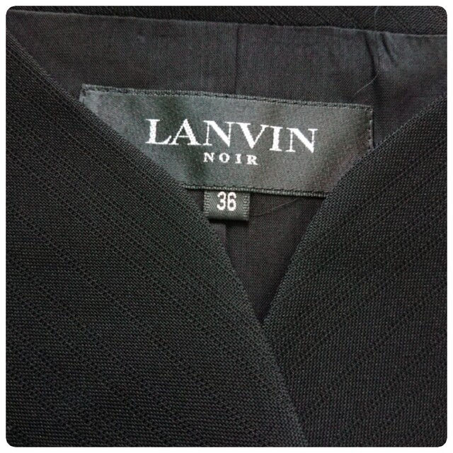 LANVIN NOIR ランバンノワール ブラック ワンピース 36 冠婚葬祭