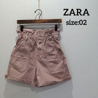 ザラ(ZARA)のザラ zara ウエストゴム カットオフ ショートパンツ ピンク レディース(ショートパンツ)