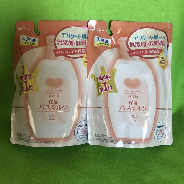 COW(カウブランド)の2個　カウブランド 無添加 保湿 バスミルク つめかえ用 480ml コスメ/美容のボディケア(入浴剤/バスソルト)の商品写真