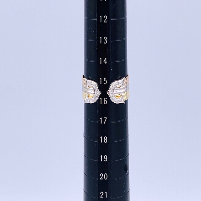 専用！　　750 18金 ダイヤ スリーカラー デザイン ゴールド リング レディースのアクセサリー(リング(指輪))の商品写真