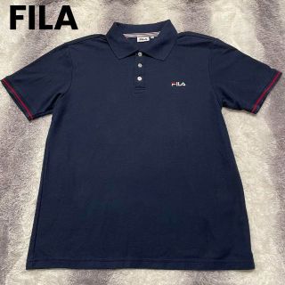 フィラ(FILA)の2927 FILAフィラ ポロシャツ 半袖シャツ ネイビー 刺繍ロゴ(ポロシャツ)