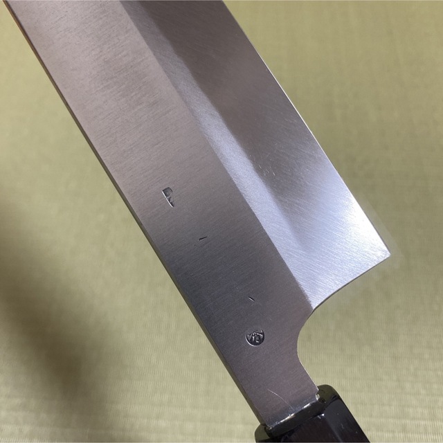 本焼 切付け型 ムキモノ 薄刃 包丁 和包丁 刃紋あり 黒檀八角柄 刃物