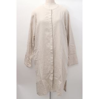 エヴァムエヴァ(evam eva)のevam evaエヴァムエヴァ linen slit shirt robeノーカラーシャツローブワンピース【LOPA60623】(その他)