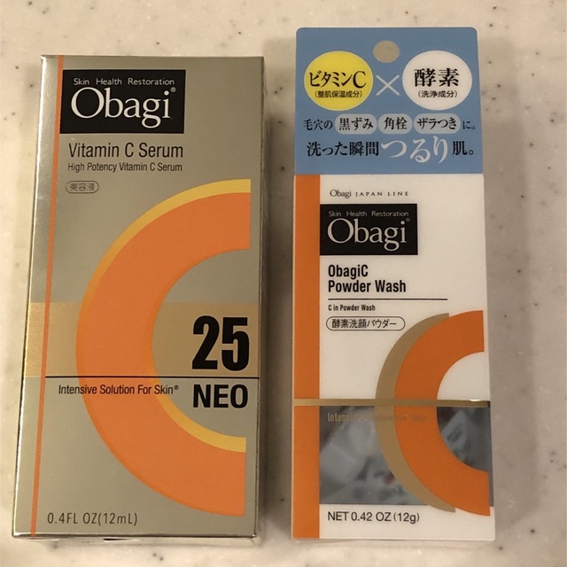 オバジ OBAGI C25セラム ネオ 12ml u0026 酵素洗顔パウダー30個-