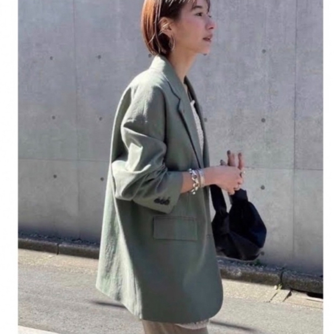 CLANE MIX COLOR BELT JACKET グリーン-