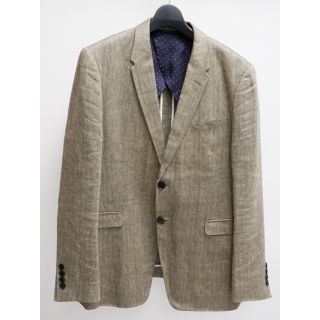 ポールスミス(Paul Smith)のPAUL SMITH LONDONポールスミス裏地ドット柄リネンヘリンボーン2Bテーラードジャケット【MJKA62343】(その他)