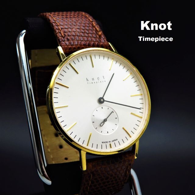 値下げ！【美品】Knot ノット 腕時計 時計 ゴールド スモールセコンドカラーゴールド