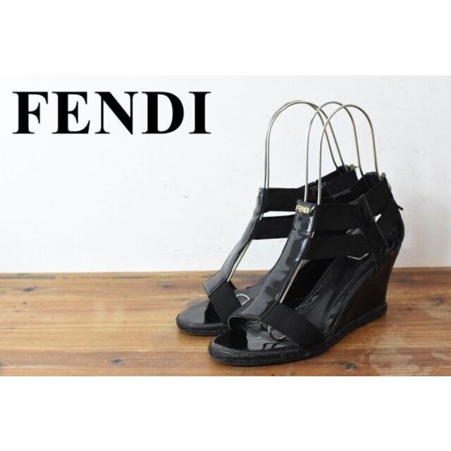 AL AS0009 高級 FENDI フェンディ ロゴ ウェッジソール 厚底9ソール高さ