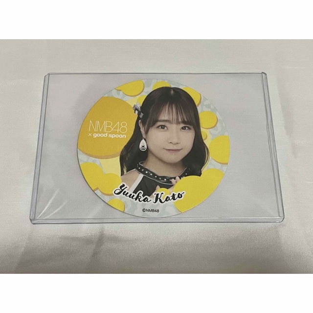 NMB48(エヌエムビーフォーティーエイト)のNMB48 加藤夕夏 goodspoon 限定コースター エンタメ/ホビーのタレントグッズ(アイドルグッズ)の商品写真