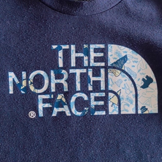 THE NORTH FACE(ザノースフェイス)のノースフェイス　Tシャツ　半袖   ネイビー　80   キッズ/ベビー/マタニティのベビー服(~85cm)(Ｔシャツ)の商品写真