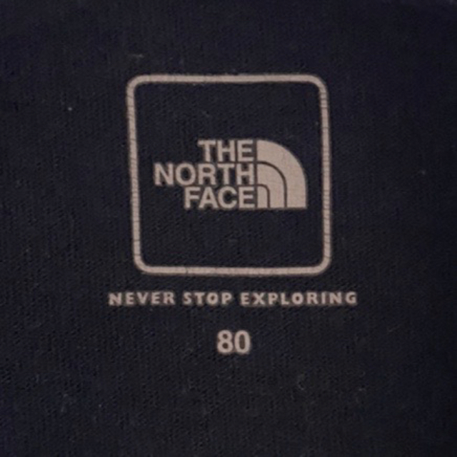 THE NORTH FACE(ザノースフェイス)のノースフェイス　Tシャツ　半袖   ネイビー　80   キッズ/ベビー/マタニティのベビー服(~85cm)(Ｔシャツ)の商品写真