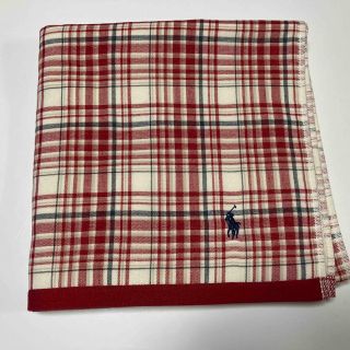 ポロラルフローレン(POLO RALPH LAUREN)の新品　未使用　ラルフローレン バスタオル　赤　バス用品　チェック(タオル/バス用品)