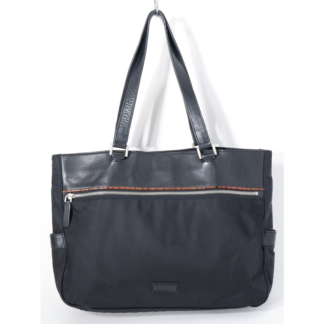 Paul Smithポールスミス ZIP SIGNATURE TOTE BAGナイロンレザー