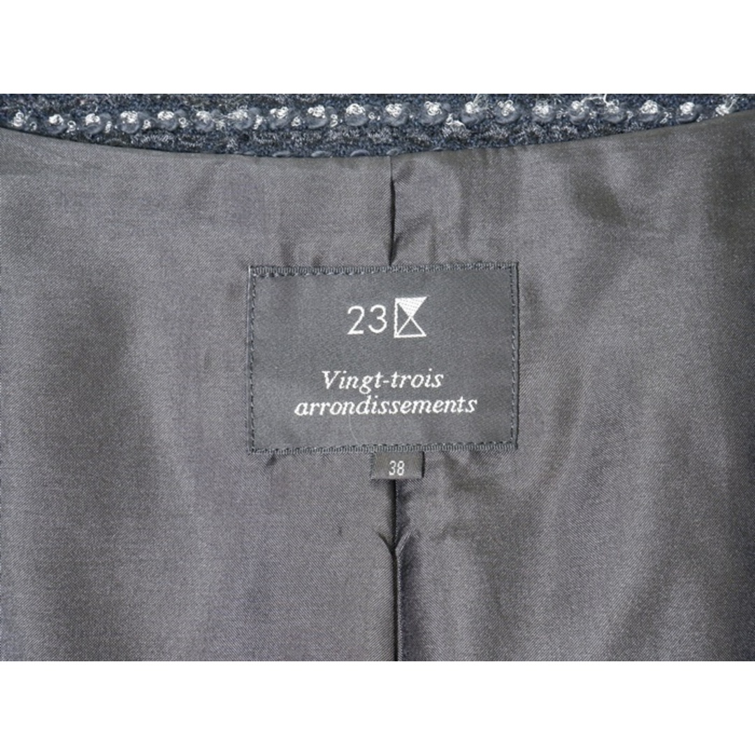 23区 - 23区ニジュウサンク LINTONツイードノーカラージャケット 23区 - 23区ニジュウサンク LINTONツイードノーカラージャケット
