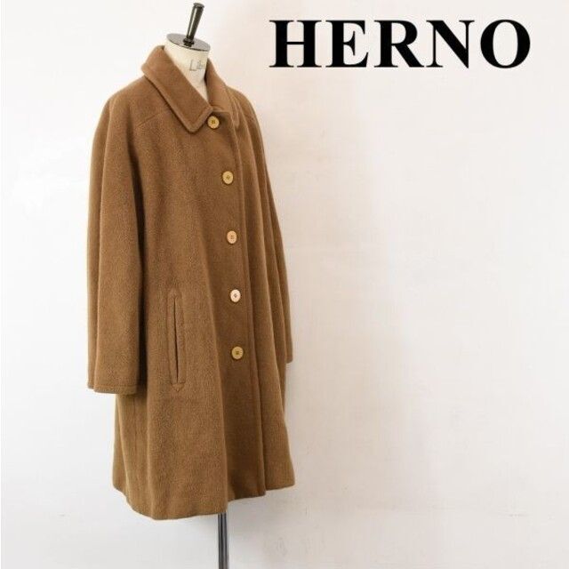 【極美品】　HERNO ロングコート　ヘルノ　カシミヤ　シルク 派手柄