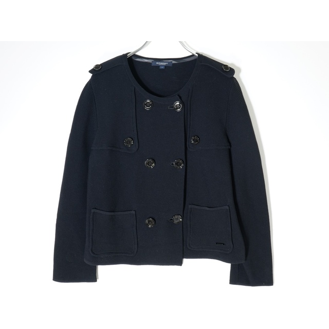 BURBERRY(バーバリー)のBURBERRY LONDONバーバリーロンドン ノーカラートレンチ風ニットジャケット。【LKNA65939】 レディースのトップス(ニット/セーター)の商品写真