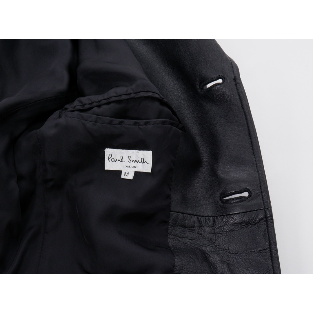 PAUL SMITH LONDONポールスミス 羊革ラムレザー3Bテーラードジャケット【MJKA66176】