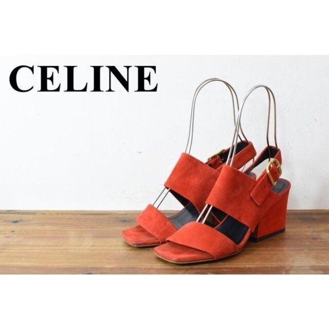 celine(セリーヌ)のAL AS0017 高級 CELINE セリーヌ フィービー ベロア張り レザー レディースの靴/シューズ(サンダル)の商品写真