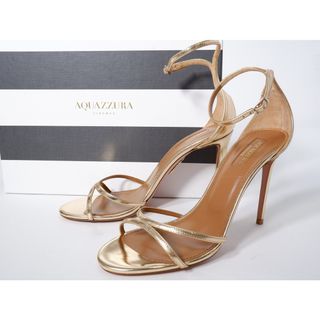 ドゥーズィエムクラス(DEUXIEME CLASSE)のAQUAZZURA ドゥーズィエムクラス購入2017 10.5CM GOLD SANDAL(10.5cmゴールドサンダル)新品【LFWA67518】(その他)