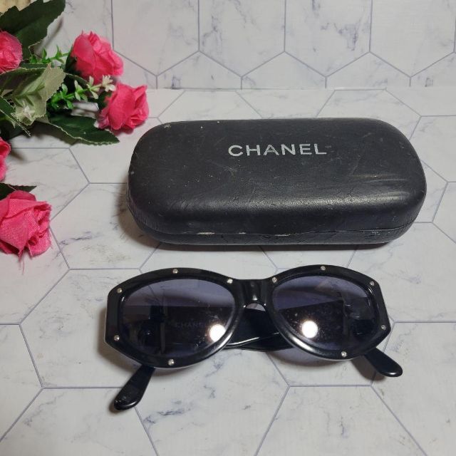 CHANEL ココマーク シルバー ロゴ サングラス メガネ クリア お洒落