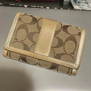 コーチ(COACH)の【COACH】 コーチ / 2つ折り財布 / シルバー & ベージュ(財布)