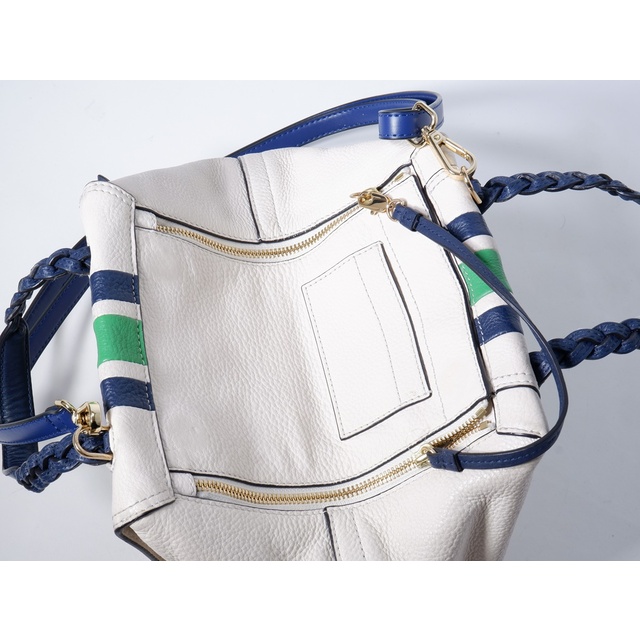 トリーバーチTORY BURCH HALF MOON STRIPE SMALL SATCHELハーフムーン ストライプスモール サッチェル2wayハンドバッグ【LBGA68113】