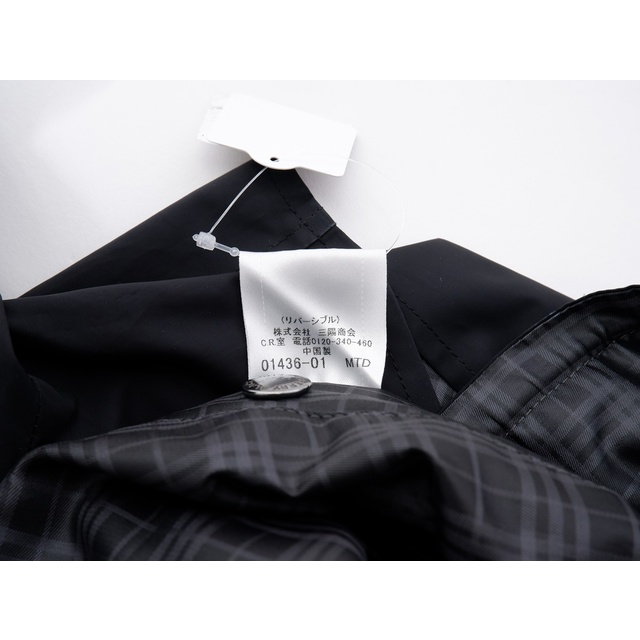 BURBERRY BLACK LABELバーバリーブラックレーベル シャドーチェック リバーシブルフーデッド ナイロンパーカーベスト【MJKA68325】