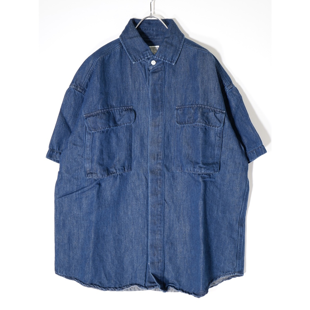 C.E CAVEMPTシーイー 2021SS DENIM SHORT SLEEVE SHIRTワイドデニムシャツ【MSHA68696】