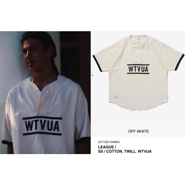 OFF WHITE L 23SS WTAPS LEAGUE / SS / COT