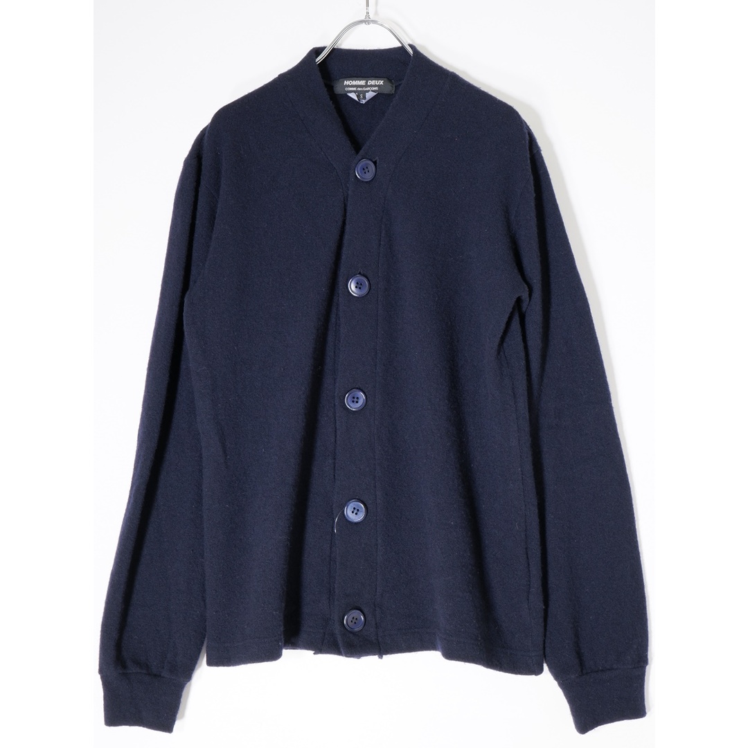 COMME des GARCONS HOMME DEUXコムデギャルソンオムドゥ 染色加工ウールニット 歪みボタンカーディガン【MKNA69463】