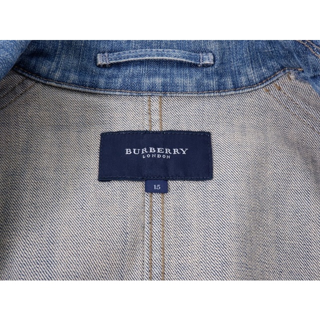 BURBERRY(バーバリー)のBURBERRY LONDONバーバリーロンドン 大きいサイズ ヴィンテージ加工デニムライダースジャケット【LJKA69471】 レディースのジャケット/アウター(その他)の商品写真