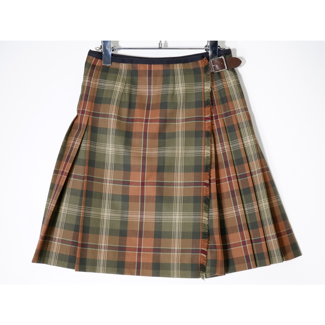 MARGARET HOWELL - MHL. MARGARET HOWELLマーガレットハウエル スコットランド製 GLENISLA KILTS チェックウールキルトラップスカート【LSKA69540】