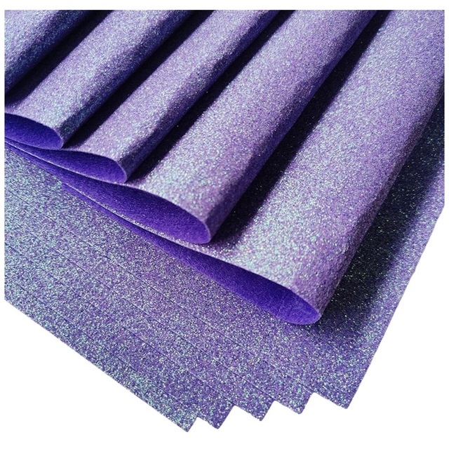 8-18 グリッターフェルト クラフト用20x30cm 1mm厚 10枚 ピンク ✨限定1点✨フェルトシート 銀色 ラメ入 10枚