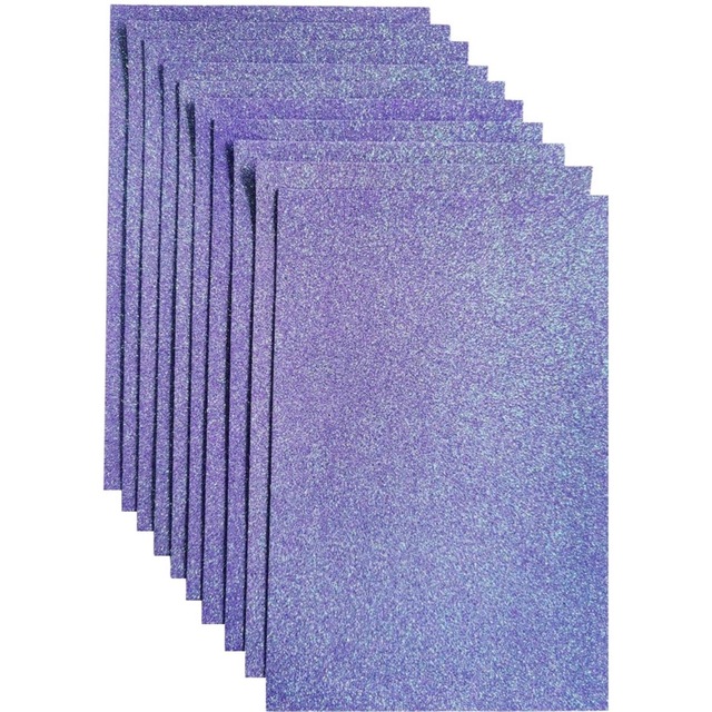 グリッターフェルト、クラフト用20x30cm 10枚入り 1mm厚 紫の通販 by